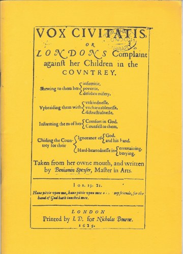 Image for VOX CIVITATIS, OR LONDON'S COMPLAINT AGAINST THE CHILDREN IN THE COUNTREY