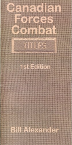 Image for CANADIAN FORCES COMBAT TITLES