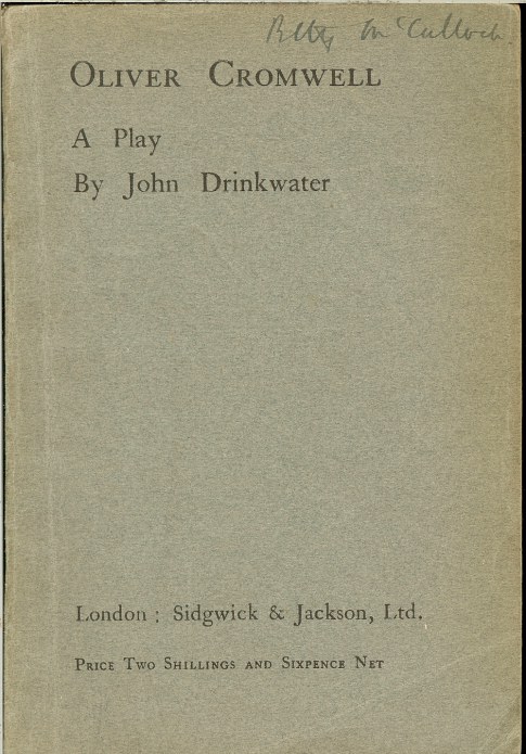 Image for OLIVER CROMWELL: A PLAYSCRIPT
