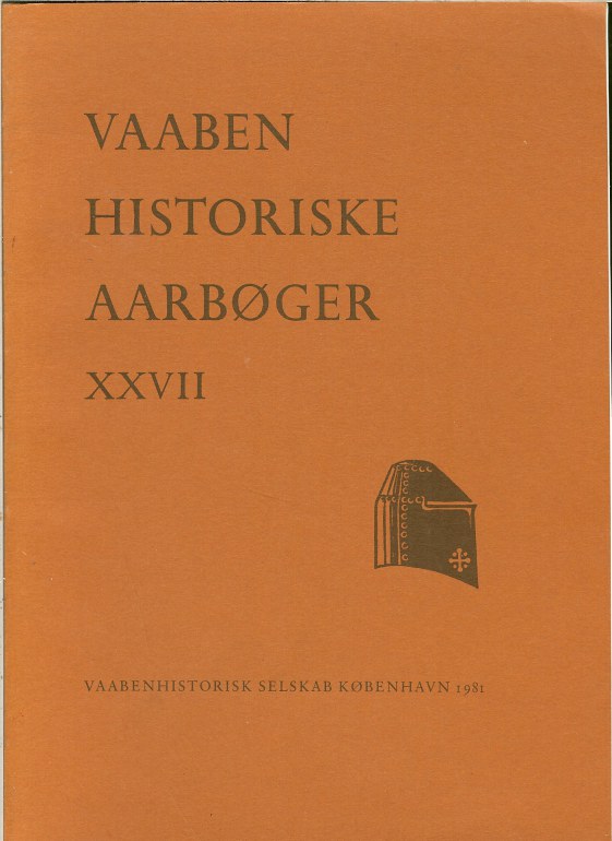 VAABENHISTORISKE AARBØGER XXVII Image for VAABENHISTORISKE AARBØGER XXVII