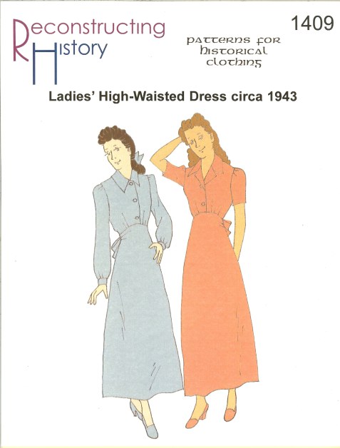 RH1409: LADIES' HIGH-WAISTED DRESS CIRCA 1943 Image for RH1409: LADIES' HIGH-WAISTED DRESS CIRCA 1943