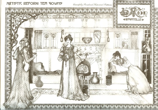 ARTISTIC REFORM TEA GOWN COSTUME PATTERN Image for ARTISTIC REFORM TEA GOWN COSTUME PATTERN
