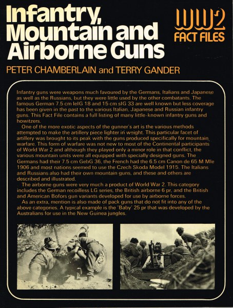 Image for WW2 FACT FILES: INFANTRY, MOUNTAIN AND AIRBORNE GUNS