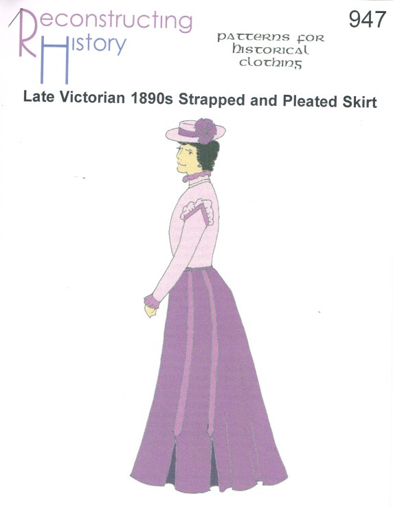 Image for RH947: LATE VICTORIAN 1890S STRAPPED AND PLEATED SKIRT