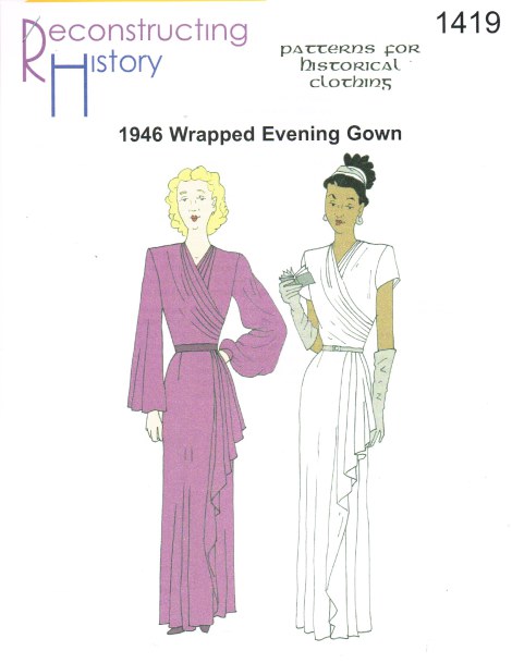 RH1419: LADIES' WRAPPED EVENING GOWN CIRCA 1946 Image for RH1419: LADIES' WRAPPED EVENING GOWN CIRCA 1946