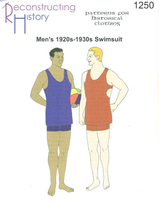 Image for RH1250: MEN'S 1920S - 1930S KNITTED SWIMSUIT WITH TRUNKS