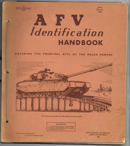 AFV IDENTIFICATION HANDBOOK COVERING THE PRINCIPLE AFVS OF THE MAJOR POWERS (1965) Image for AFV IDENTIFICATION HANDBOOK COVERING THE PRINCIPLE AFVS OF THE MAJOR POWERS (1965)