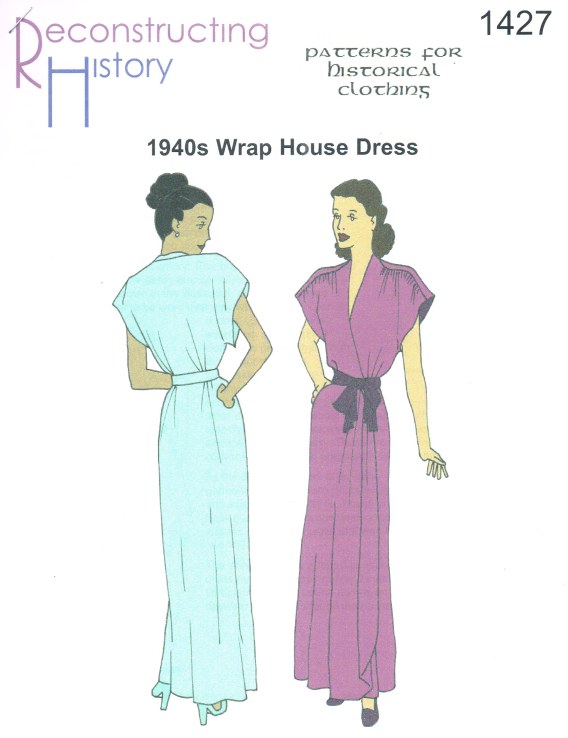 RH1427: 1946 WRAP HOUSE DRESS Image for RH1427: 1946 WRAP HOUSE DRESS