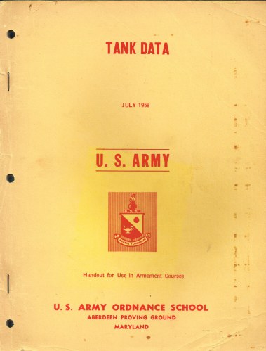 TANK DATA JULY 1958 US ARMY Image for TANK DATA JULY 1958 US ARMY