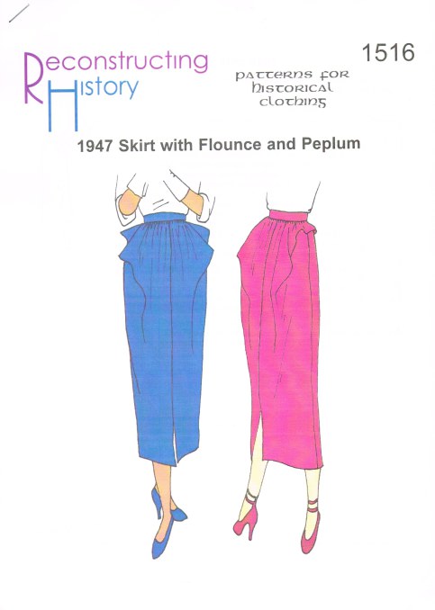 Image for RH1516: 1947 SKIRT WITH FLOUNCE AND PEPLUM