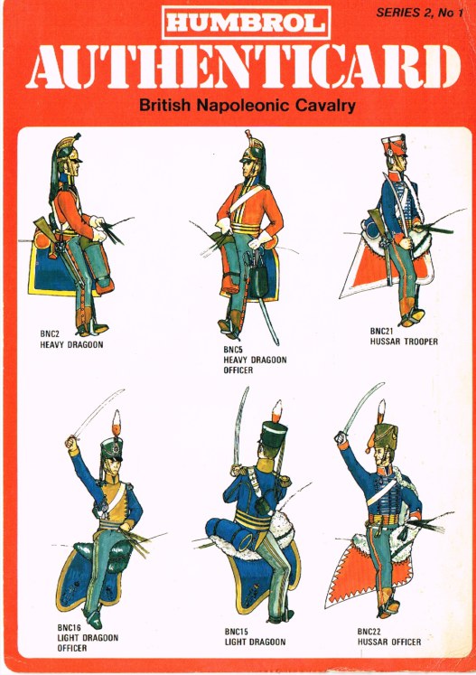 Image for HUMBROL AUTHENTICARD SERIES 2, NO.1: BRITISH NAPOLEONIC CAVALRY