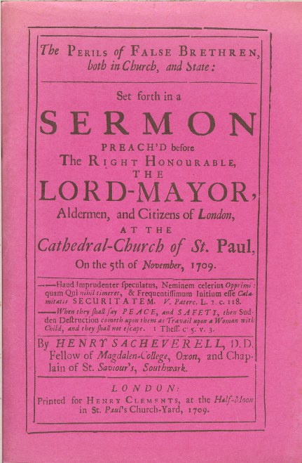 Image for THE PERILS OF FALSE BRETHEREN BOTH IN CHURCH AND STATE (1709)