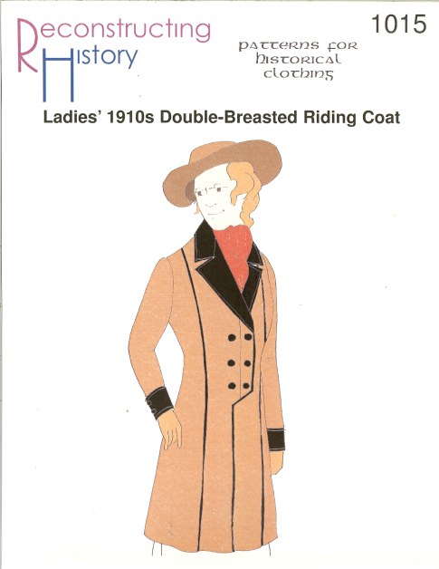 RH1011  Ladies 1910s Riding Frock Coat sewing pattern  Reconstructing  History