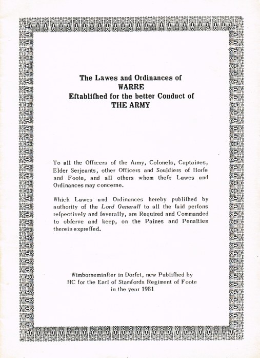 Image for THE LAWES AND ORDINANCES OF WARRE, ESTABLISHED FOR THE BETTER CONDUCT OF THE ARMY