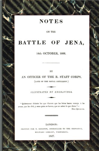 Image for NOTES ON THE BATTLE OF JENA 14TH OCTOBER 1806