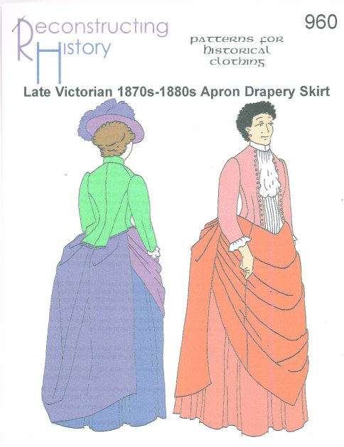Image for RH960: LATE VICTORIAN 1870S-1880S APRON DRAPERY SKIRT