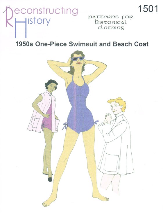 Image for RH1501: LADIES' MID-1950S ONE-PIECE SWIMSUIT AND BEACH COAT