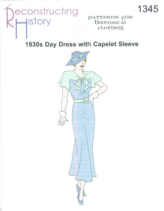 Image for RH1345: MID-1930S DAY DRESS WITH CAPELET SLEEVES