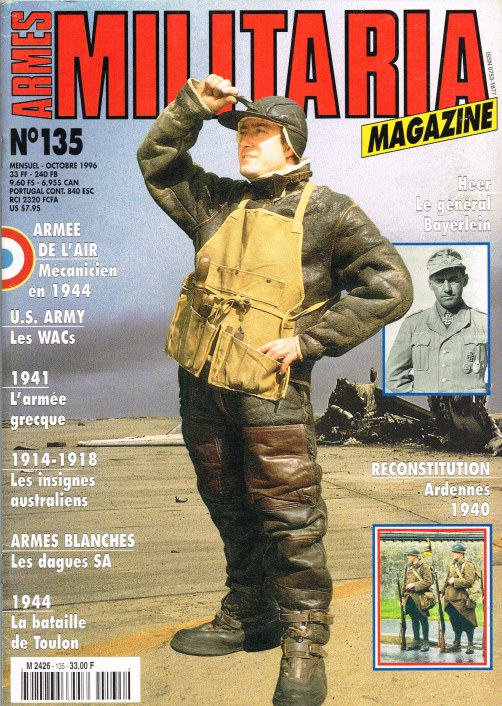Image for ARMES MILITARIA MAGAZINE NO. 135 (FRENCH TEXT)