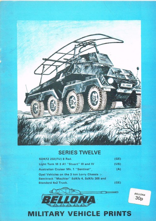 Image for BELLONA MILITARY VEHICLE PRINTS: SERIES TWELVE