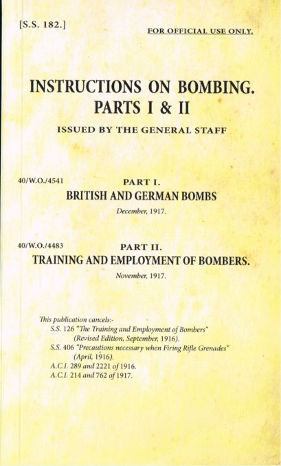 Image for INSTRUCTIONS ON BOMBING PARTS I & II (1917)