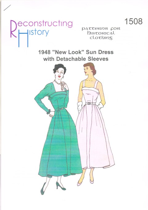 Image for RH1508: 1948 'NEW LOOK' SUN DRESS WITH DETACHABLE SLEEVES