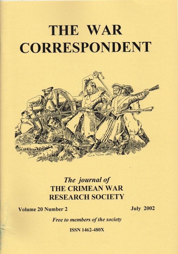 Image for THE WAR CORRESPONDENT: THE JOURNAL OF THE CRIMEAN WAR RESEARCH SOCIETY : VOLUME 20, NUMBER 2 JULY 2002