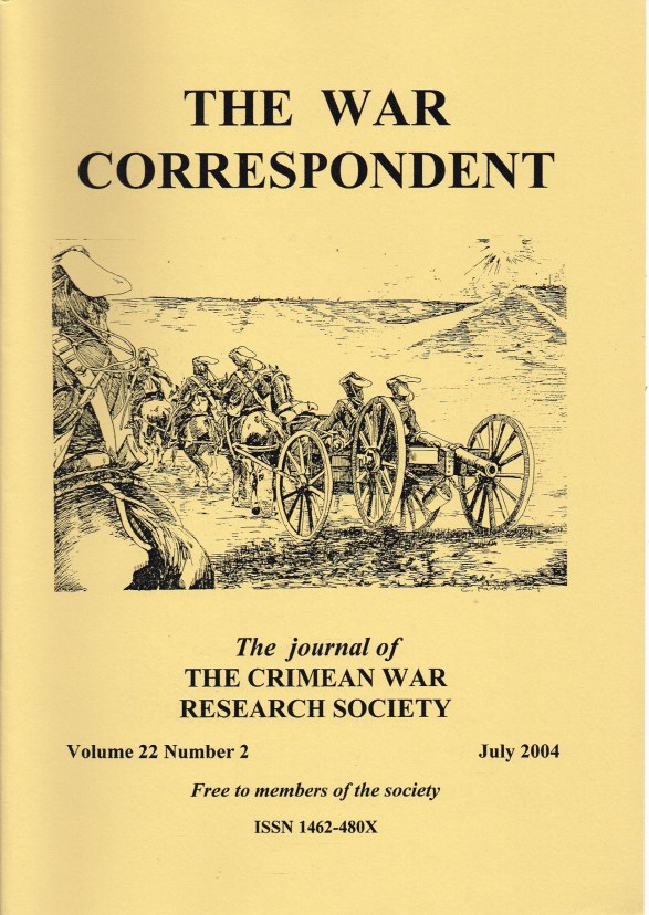 Image for THE WAR CORRESPONDENT: THE JOURNAL OF THE CRIMEAN WAR RESEARCH SOCIETY : VOLUME 22, NUMBER 2 JULY 2004