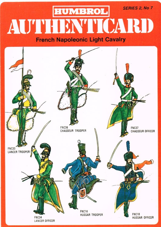 Image for HUMBROL AUTHENTICARD SERIES 2, NO.7: FRENCH NAPOLEONIC LIGHT CAVALRY
