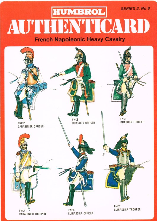 Image for HUMBROL AUTHENTICARD SERIES 2, NO.8: FRENCH NAPOLEONIC HEAVY CAVALRY