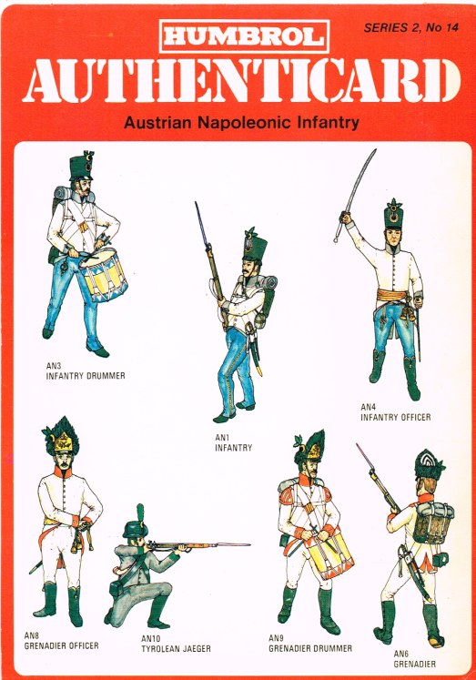 Image for HUMBROL AUTHENTICARD SERIES 2, NO.14: AUSTRIAN NAPOLEONIC INFANTRY