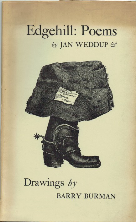 Image for EDGEHILL : POEMS BY JAN WEDDUP & DRAWINGS BY BARRY BURMAN (SIGNED COPY)