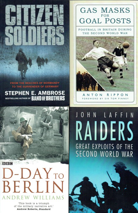 Image for GAS MASKS FOR GOAL POSTS / CITIZEN SOLDIERS / RAIDERS / D-DAY TO BERLIN (SET OF 4 PAPERBACK WW2 BOOKS)