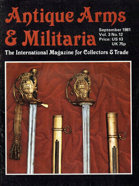 Image for ANTIQUE ARMS & MILITARIA VOL.3 NO.12 SEPTEMBER 1981