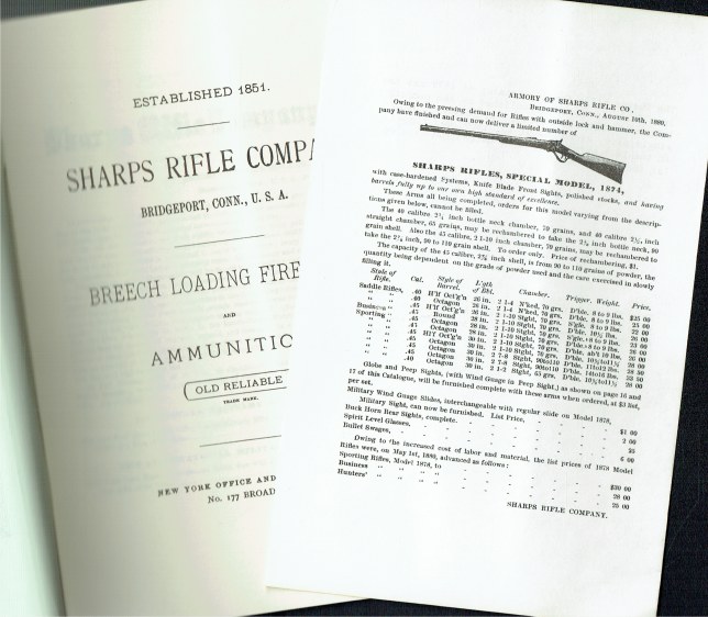 SHARPS RIFLE COMPANY : BREECH LOADING FIRE ARMS AND AMMUNITION (1879 ...